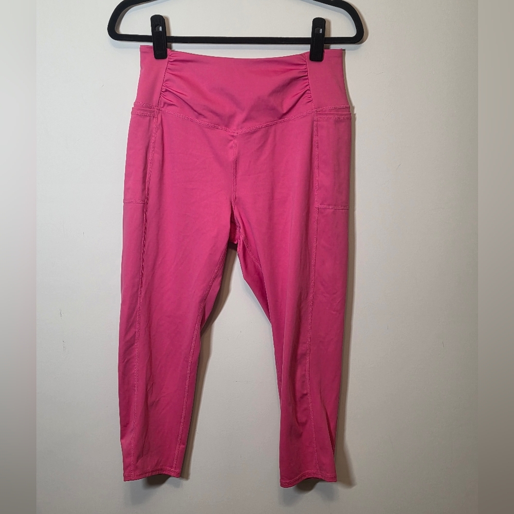 Free People - Movement Breathe Easy Pink High-Waisted Leggings - Size M